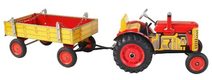 Traktor Zetor 50 Super červený na klíček kov 15cm 1:25
