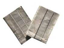 Utěrky z egyptské bavlny 50x70cm 3ks moderní káro hnědá