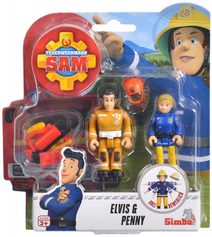 SIMBA Figurky Požárník Sam 8cm set 2ks s doplňky 4 druhy plast