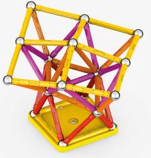 GEOMAG Glitter 60 dílků třpytivá Eko magnetická STAVEBNICE