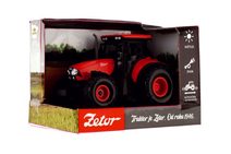 Traktor Zetor s vlekem dřevo 36cm v krabici 42x12,5x13cm