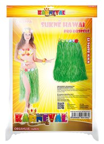 Sukně hawai dospělá vel., zelená