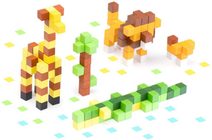 CUBIKA DŘEVO Pixel Stavebnice 3D Afrika 200 dílků 1x1cm