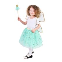 Dětský kostým tutu sukně květinová víla Růženka s hůlkou a křídly e-obal