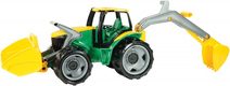 Traktor na písek se lžící a bagrem zelenožlutý plast