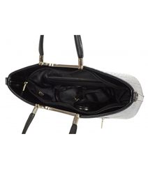 Luxusní Dámská Taška na Notebook - Černý Lak Kroko, Model ST01