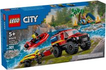 LEGO CITY Auto hasičský vůz 4x4 a záchranný člun 60412