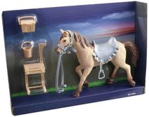 Kůň plastová figurka 20cm set s příslušenstvím v krabici