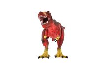 BINO Dinosaurus barevný 33cm žlutomodrý textilní mazlíček zvířátko