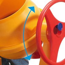 WADER Dětská míchačka Construct žlutá s přilbou a zednickým nářadím 50649