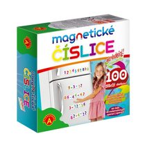 Magnetické číslice na lednici 100 dílků v krabici 19x18x5cm