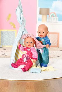 MAC TOYS Postýlka s nebesy set s peřinkou a polštářkem pro panenku miminko