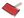 Rozčesávací kartáč / hřeben na macrame 11,5x5,5 cm (červená)