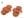 Náušnice kovové SANDRA 4 KRUHY s ornamenty (9 oranžová okrová)