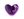 Korálek plastový srdce 12x17mm 1 kus (fialové)