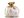 Malý Vánoční Dárkový Pytlík - Imitace Pytloviny, Rozměry 10x13 cm (1 bílá zlatá)