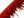 Prýmek - kohoutí peří šíře 12 cm METRÁŽ (1 červená jahoda)