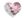 Velká aplikace srdce, hvězda s oboustrannými flitry (1 stříbrná růžová)
