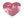 Nažehlovačka srdce s flitry 5 cm (3 růžová světlá)