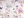 Bavlněná látka / plátno květy ((1662) bílá fialová)