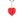 Přívěsek na klíče / batoh srdce (červená)
