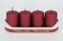 Adventní svíčky válec 40x70mm 4 ks metal červené odstíny