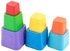 Baby Kubus pyramida hranatá barevná věžička skládací 7 dílků plast