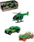Teamsterz lov dinosaurů set 2 auta s vrtulníkem na baterie Světlo Zvuk plast