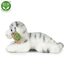 Plyšový tygr bílý ležící, 17 cm