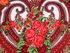 Šátek folklór květy s třásněmi 105x105 cm