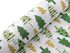 Vánoční bavlněná látka recyklovaná stromečky METRÁŽ