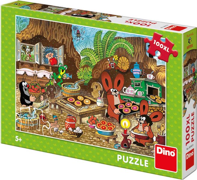 Puzzle XL Krtek v kuchyni (Krteček) 100 dílků 47x33cm skládačka v krabici