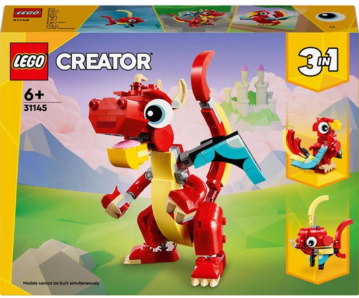 LEGO CREATOR Červený drak 3v1 31145