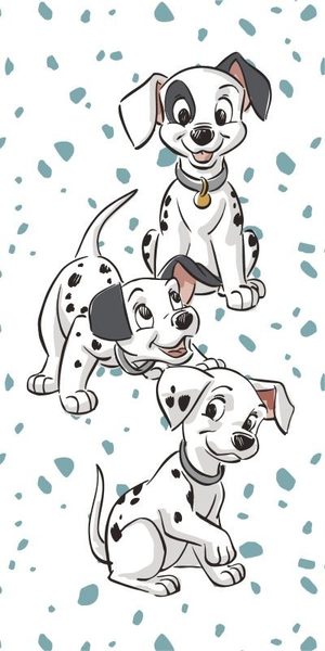 Osuška 101 Dalmatianů Play Bavlna - Froté, 70/140 cm