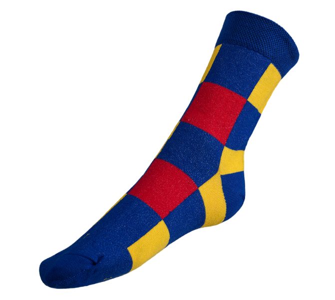 Ponožky Kostky barevné - 43-46 vícebarevné
