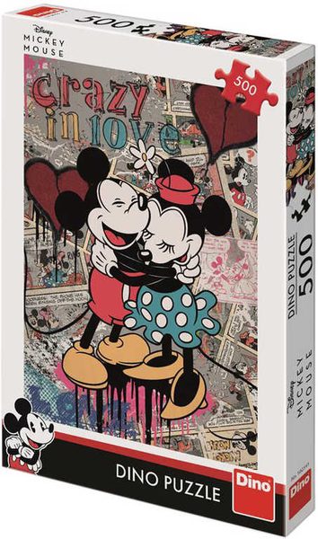 DINO Puzzle 500 dílků Mickey Mouse retro 33x47cm skládačka v krabici