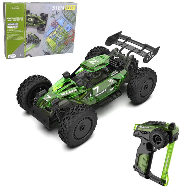 RC Auto formule k sestavení 20cm na vysílačku 2,4GHz na baterie STAVEBNICE