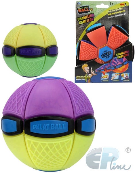 Phlat Ball junior disk 8,5cm měnící se v míč mění barvu 2v1 plast 4 barvy