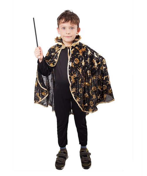 Karnevalový kostým plášť čarodějnický černý, dětský