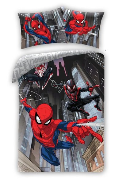 HALANTEX Povlečení Spiderman City Bavlna, 140/200, 70/90 cm