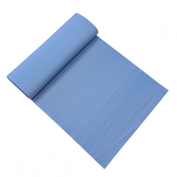 METRÁŽ Bavlněné plátno krep modré, šíře 240cm
