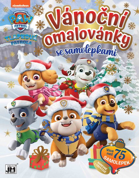 Vánoční omalovánky se samolepkami Paw Patrol