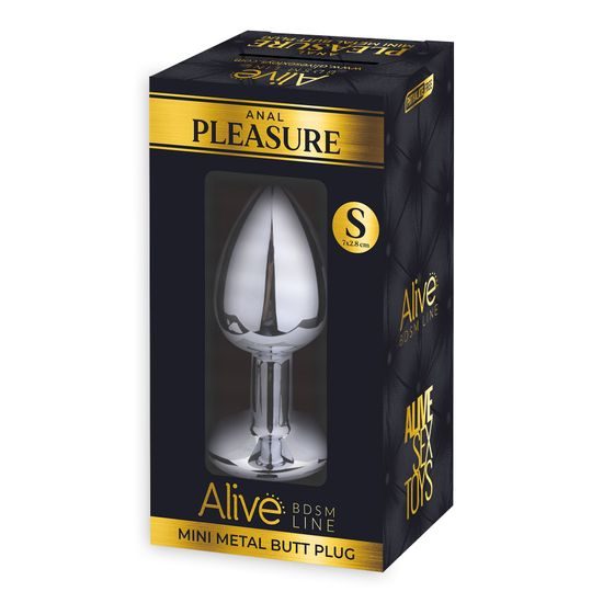 Alive Mini Metal Butt Plug Anal Pleasure Red S