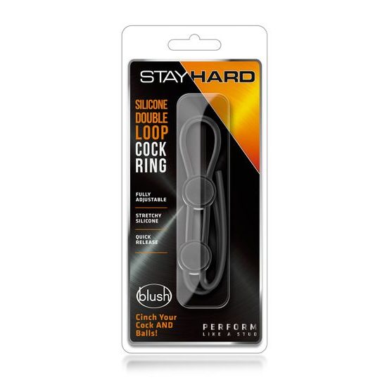 Blush Stay Hard Double Loop Cock Ring