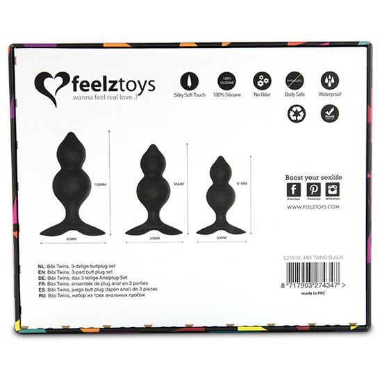 FeelzToys Bibi Butt Plug Set 3 pack
