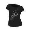 Woman´s T-shirt nanosilver CLASSIC imprinted HEXAGON  black