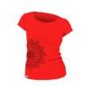 Woman´s T-shirt nanosilver CLASSIC imprinted FLORAL  RED
