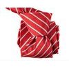 red tie with white strips