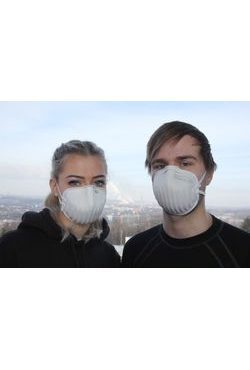 Face mask FFP2 with silver ANTI-COVID19