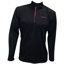 T-shirt with collar nanosilver GOLF ACTIVE black-pink